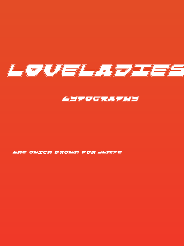 Loveladies Pro Italic Poster