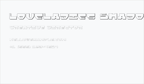 Loveladies Shadow Business Card