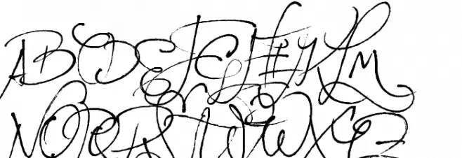 Loveletter No. 9 Caratteri MAIUSCOLE