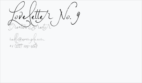 Loveletter No. 9 Business Card