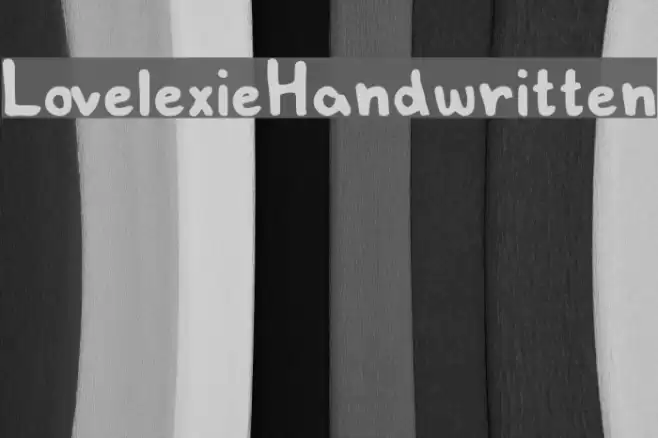 LovelexieHandwritten フォント examples