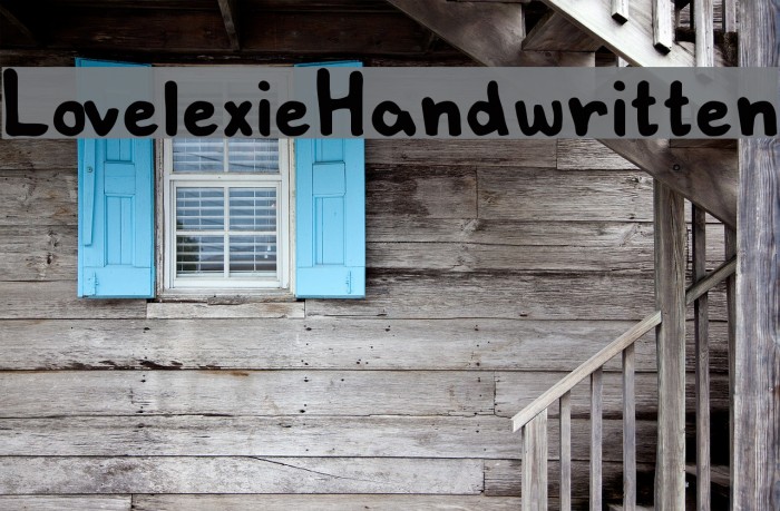 LovelexieHandwritten Font examples