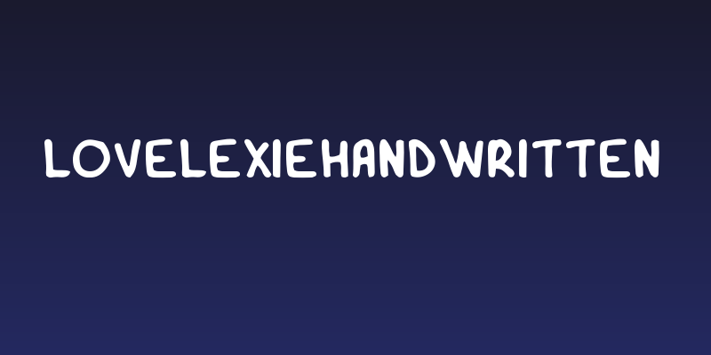 LovelexieHandwritten Social Header