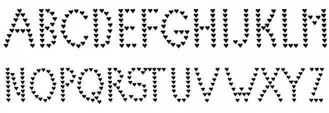 Lovelica Schriftart Kleinbuchstaben