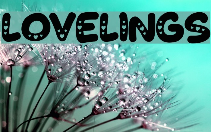Lovelings Font examples