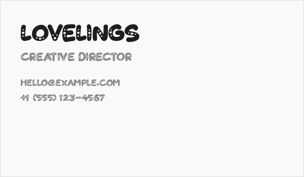 Lovelings Business Card