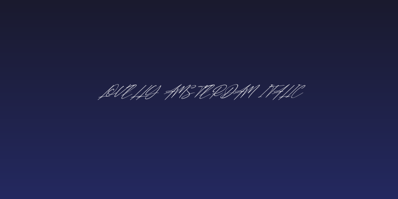 Lovelly Amsterdam Italic Social Header