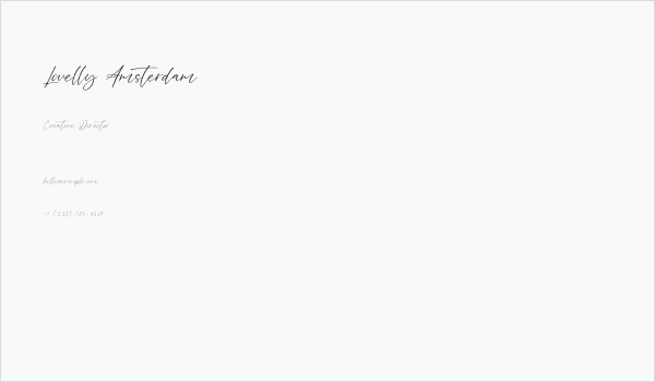 Lovelly Amsterdam Business Card