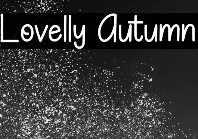 Lovelly Autumn Font examples