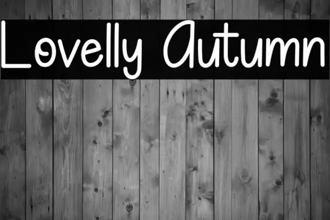 Lovelly Autumn Font examples