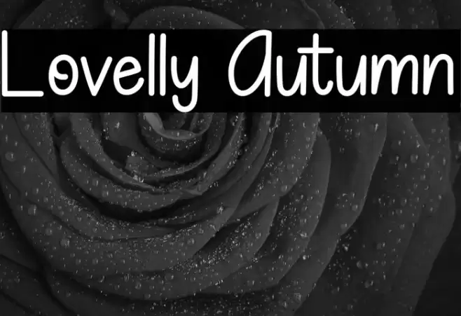 Lovelly Autumn Font examples