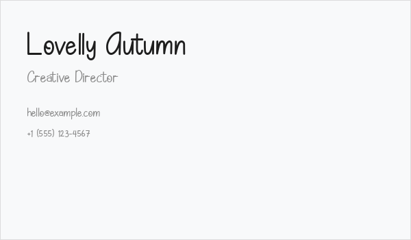 Lovelly Autumn Business Card