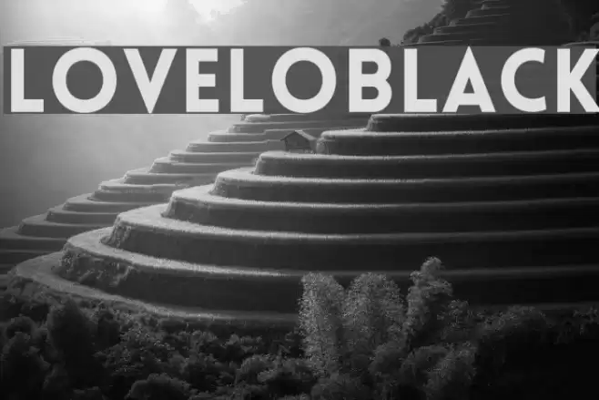 LoveloBlack Font examples