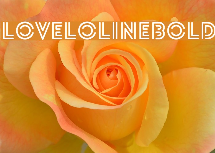 LoveloLineBold Font examples