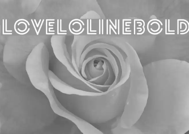 LoveloLineBold Font examples