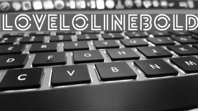 LoveloLineBold Font examples