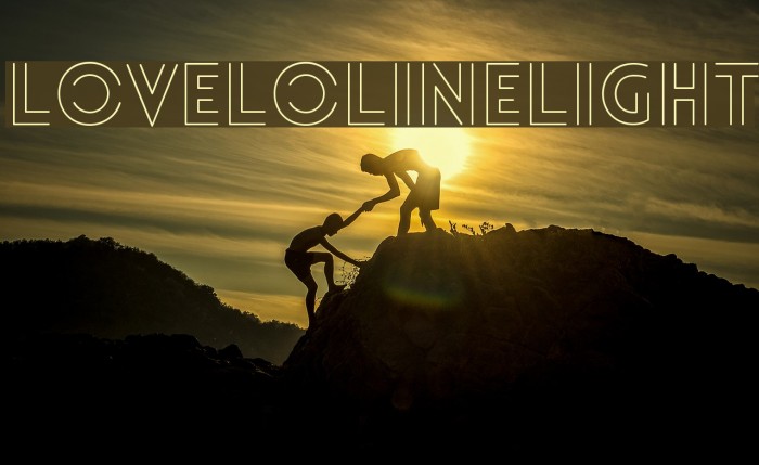 LoveloLineLight Font examples