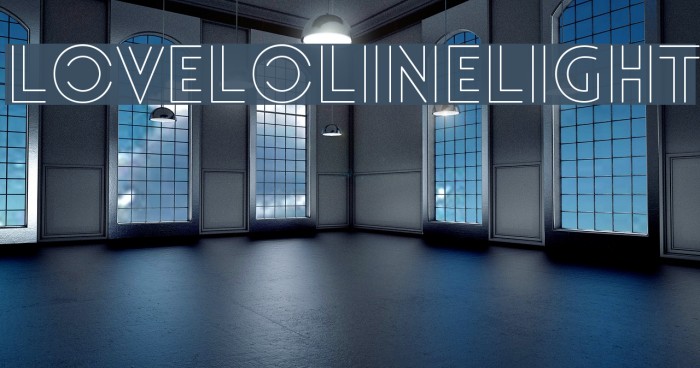 LoveloLineLight Font examples