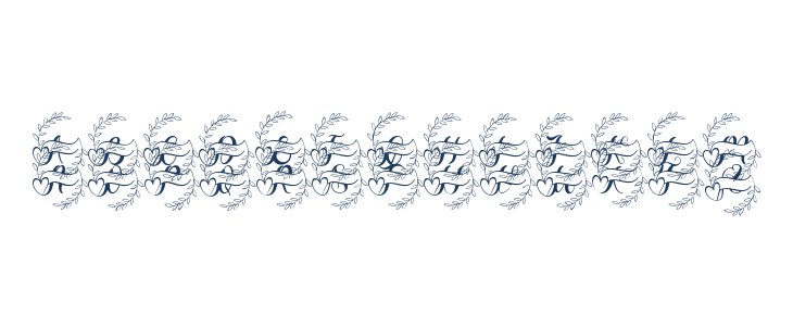 Lovely Amelina Monogram Demo Uppercase