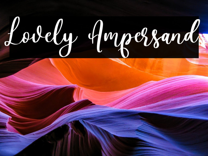 Lovely Ampersand Example 1