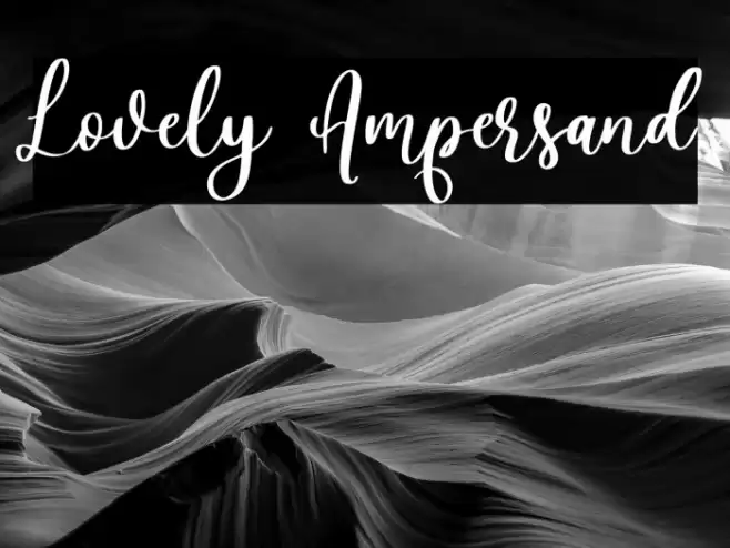 Lovely Ampersand Font examples