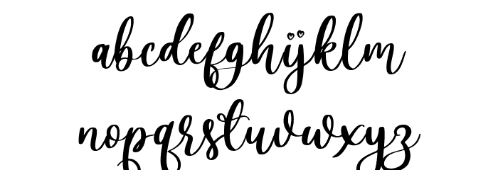 Lovely Ampersand フォント 小文字
