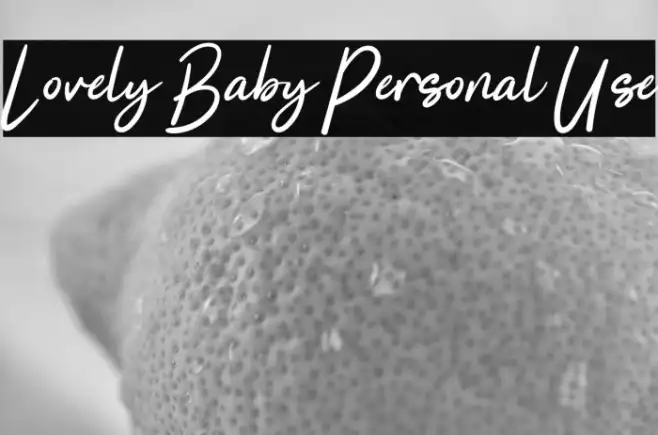 Lovely Baby Personal Use Example 2