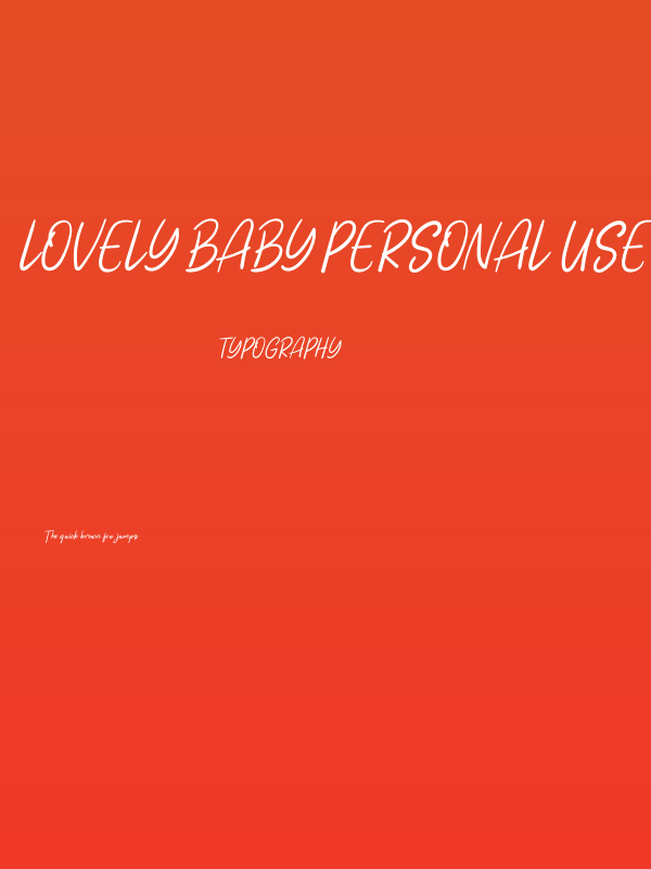 Lovely Baby Personal Use Poster