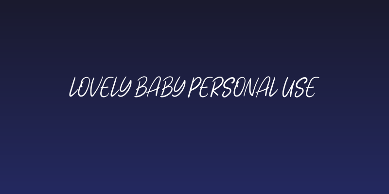 Lovely Baby Personal Use Social Header