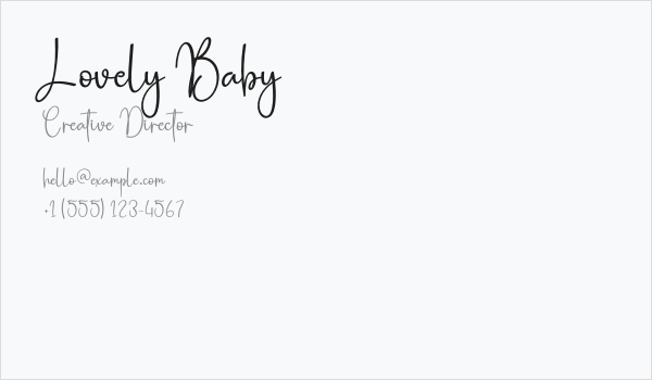 Lovely Baby Business Card
