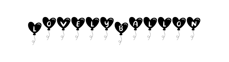 Lovely Ballon  les polices de caractères gratuit tlcharger