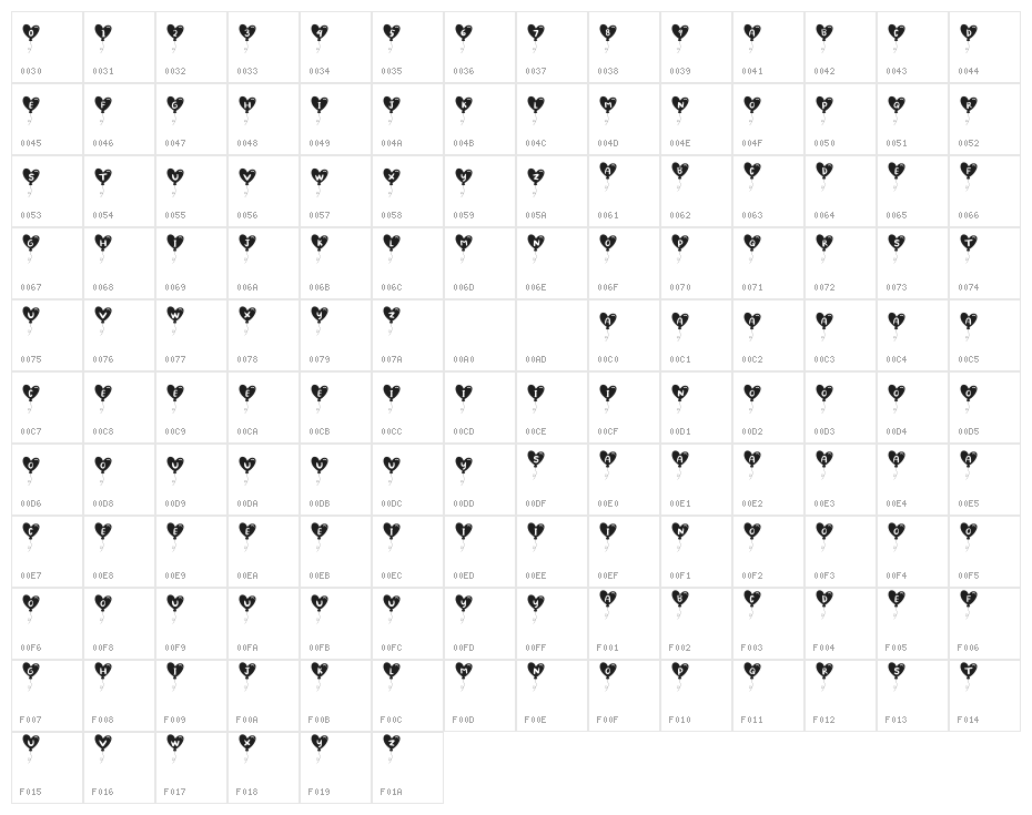 Lovely Ballon Character Map