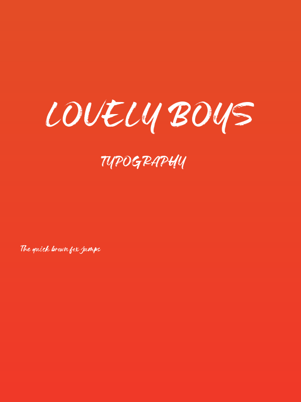 Lovely Boys Poster