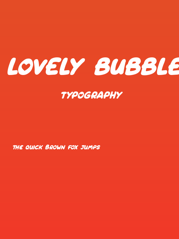 Lovely Bubbles Italic Poster