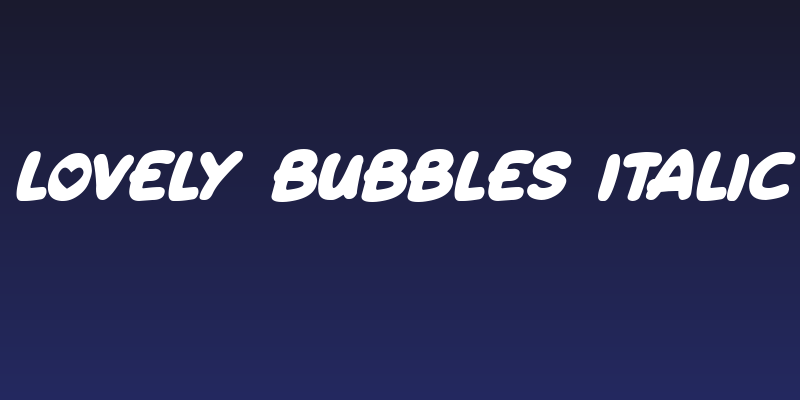 Lovely Bubbles Italic Social Header