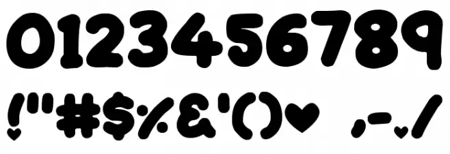 Lovely Bubbles Font OTHER CHARS