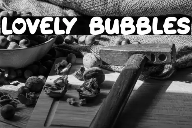 Lovely Bubbles Font examples