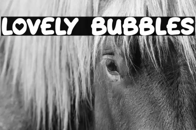 Lovely Bubbles Font examples