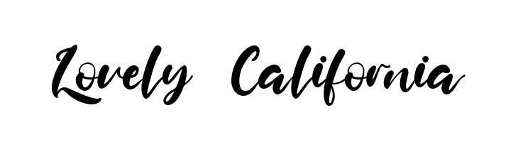 Lovely California  フリーフォントのダウンロード