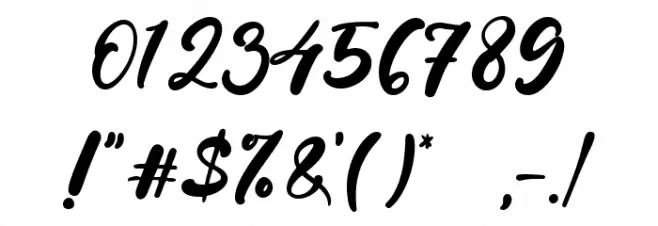 Lovely California Font OTHER CHARS