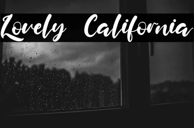 Lovely California Font examples