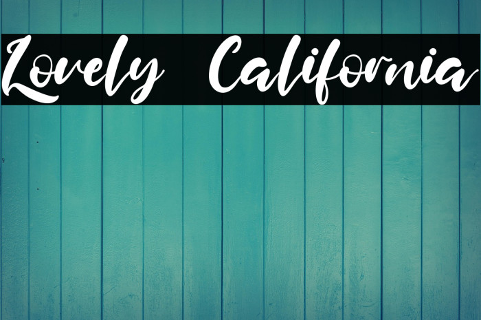 Lovely California Example 3