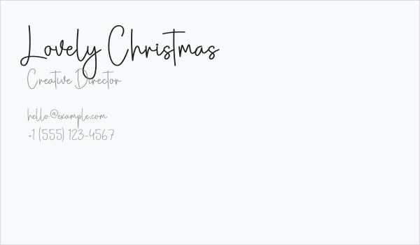 Lovely Christmas Business Card