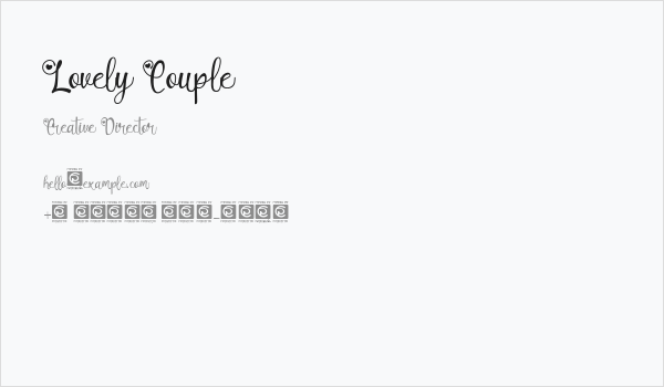 Lovely Couple Business Card