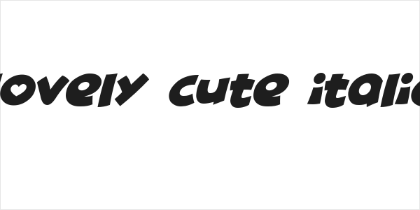 Lovely Cute Italic Logo