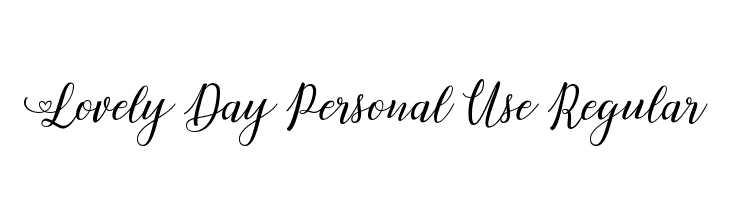 Lovely Day Personal Use Regular  フリーフォントのダウンロード