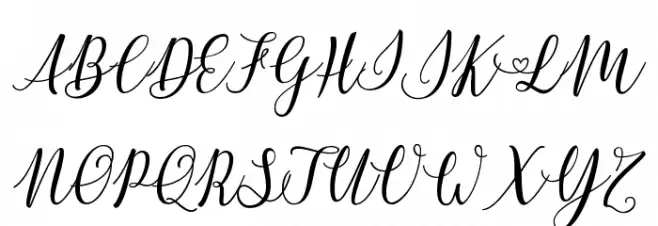Lovely Day Personal Use Regular フォント 大文字