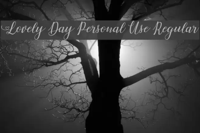 Lovely Day Personal Use Regular Font examples
