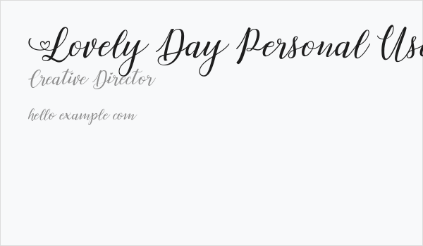 Lovely Day Personal Use Regular Business Card