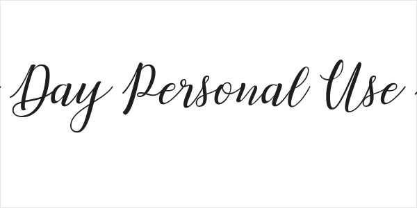 Lovely Day Personal Use Regular Logo